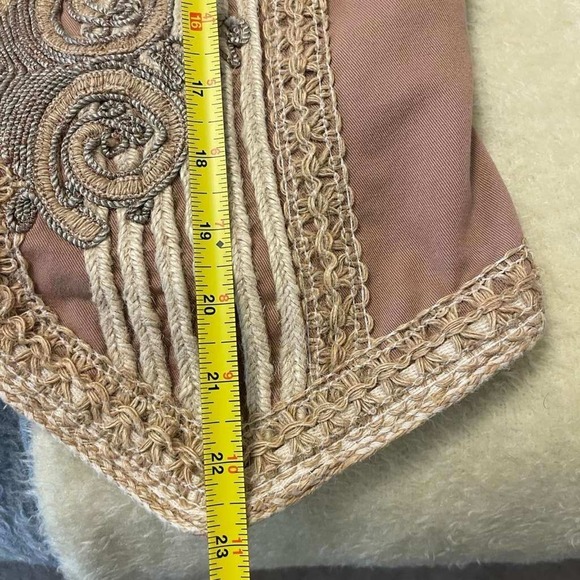 Newport News Mauve Pink Embroidered Boho Vest Western Waistcoat Women Small - Picture 6 of 7